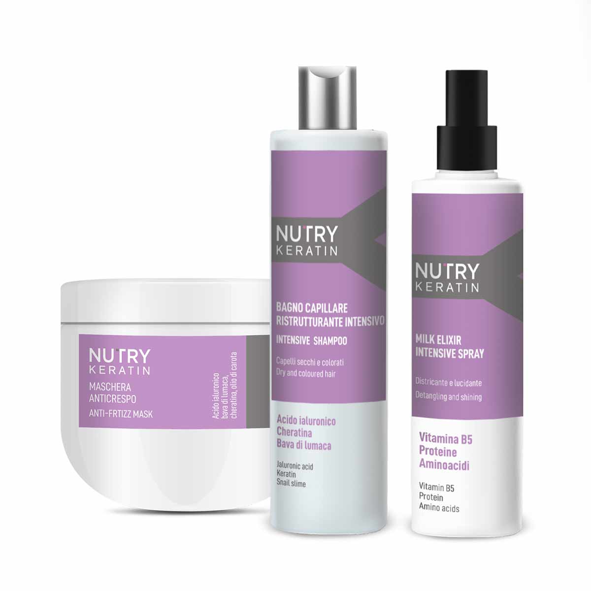 Zestaw Nutry Keratin - Odbuduj puszące suche włosy